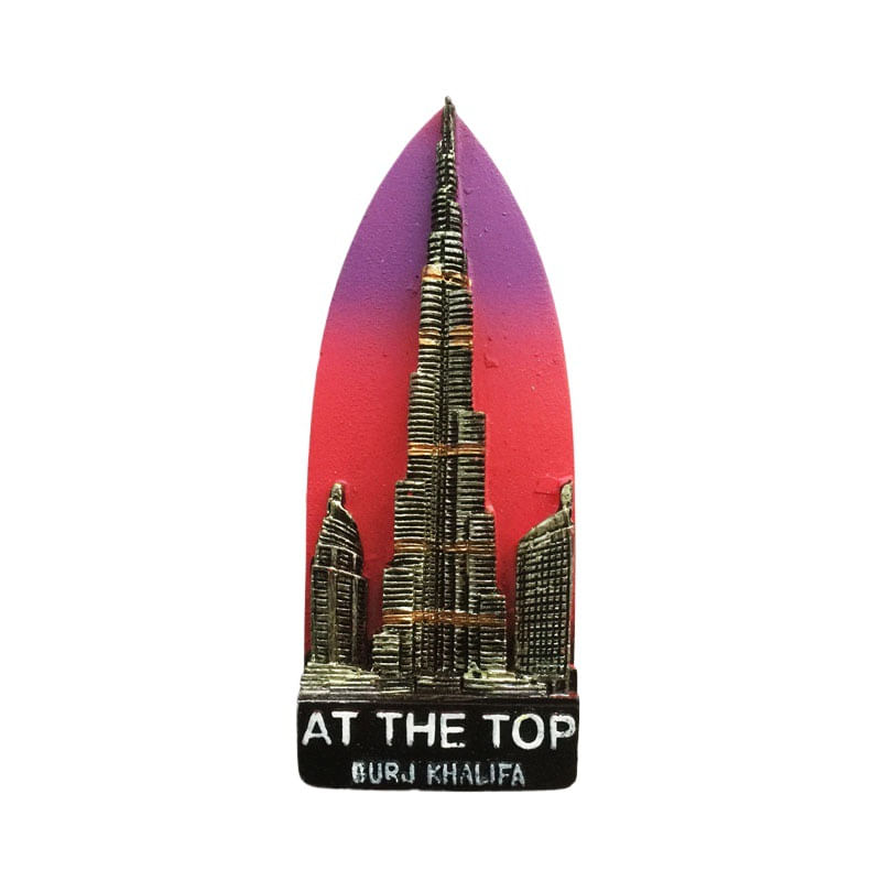 Imã De Geladeira Khalifas Dubai Landmark 3d Souvenir 4x9,5 Cm