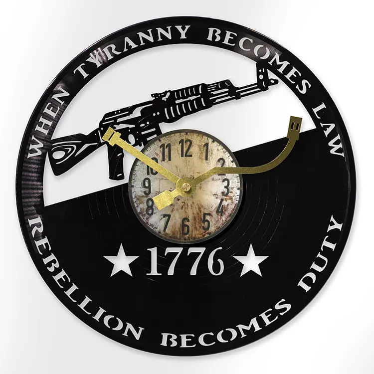 Relógio De Parede Vintage 1776 Silent Non-ticking Vinyl Disc