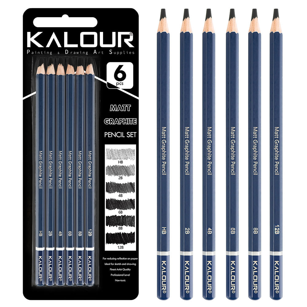 Conjunto De Lápis Matt Graphite, 15 Peças, Desenho Profissional Com Caixa
