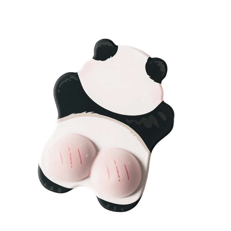 Mousepad Cute Panda Butt Com Suporte De Pulso De Silicone