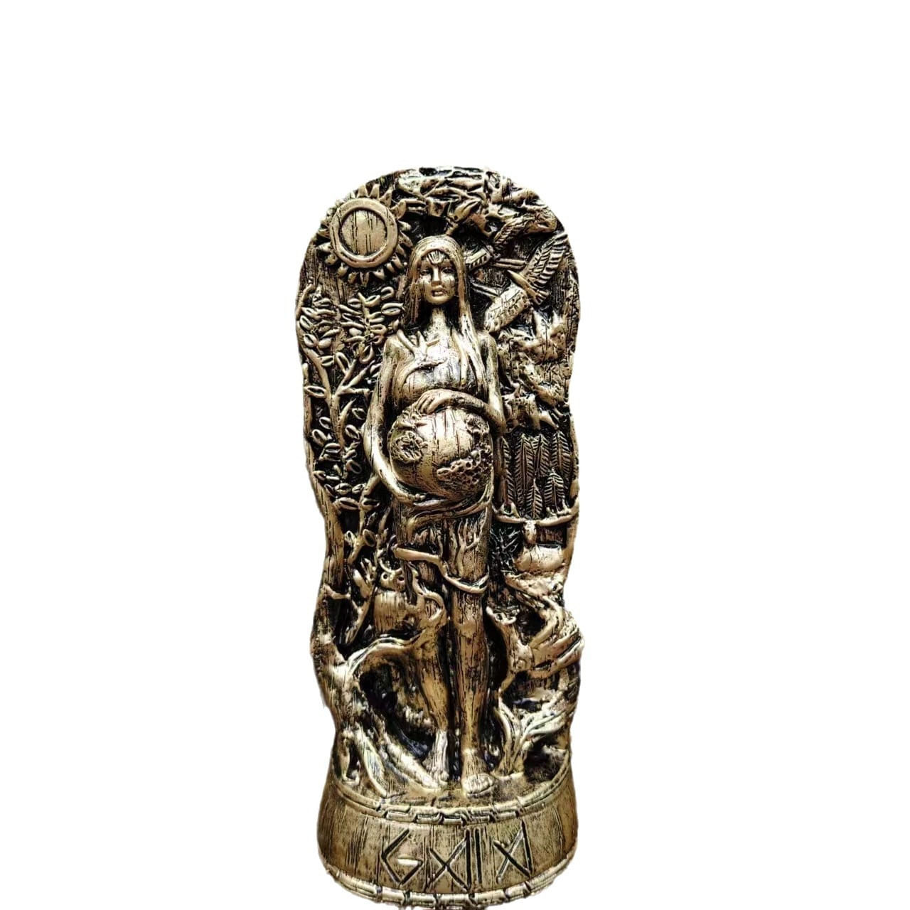 Escultura: Deusa Grega, Mãe Da Terra, Estatueta De Resina De 21 Cm