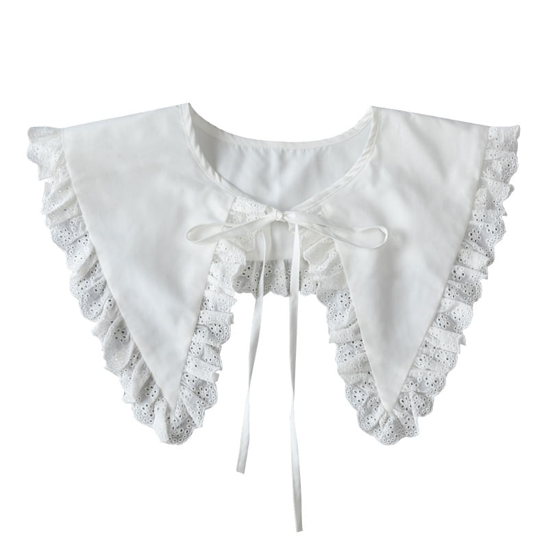 Gola Falsa, Delicada Renda, Babados Brancos Para Mulheres E Meninas