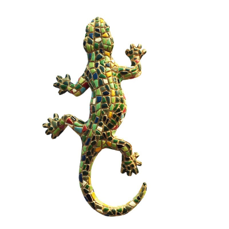 Design De Lagarto De Resina Magnética De Geladeira, Mosaico Colorido 3d, Espanha