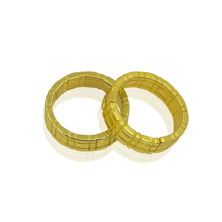 Ring Through Ring Trick Anéis Mágicos Dourados E Pretos