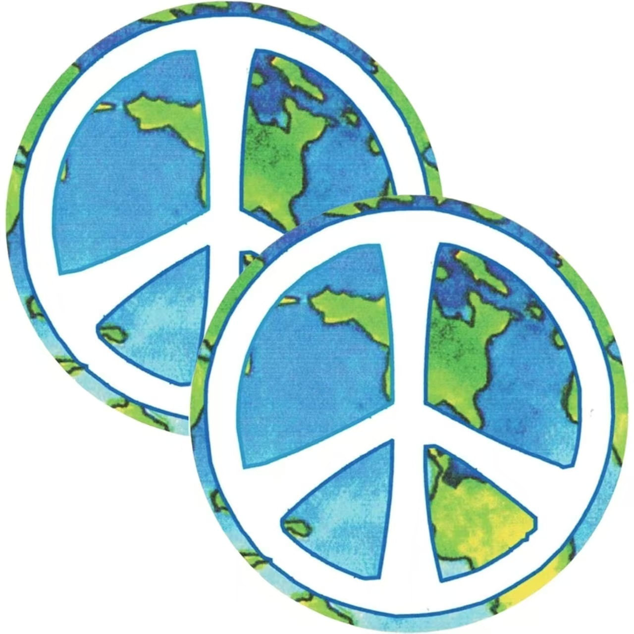 Adesivo De Vinil Earth Peace Sign Para Carro E Caminhão (2 Unidades)