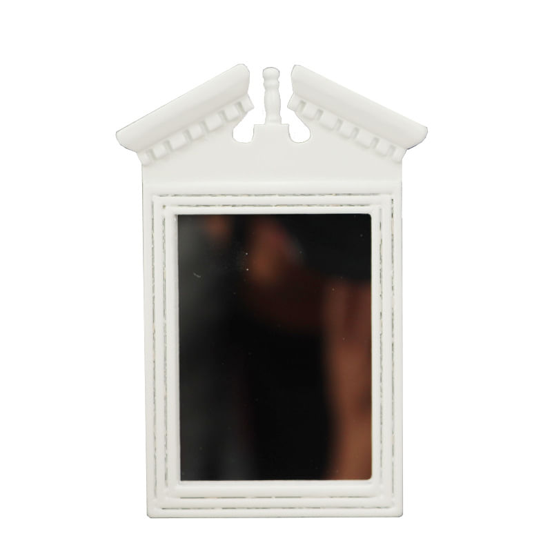 Mirror Dollhouse White Para Decoração De Banheiro Em Escala 1:12