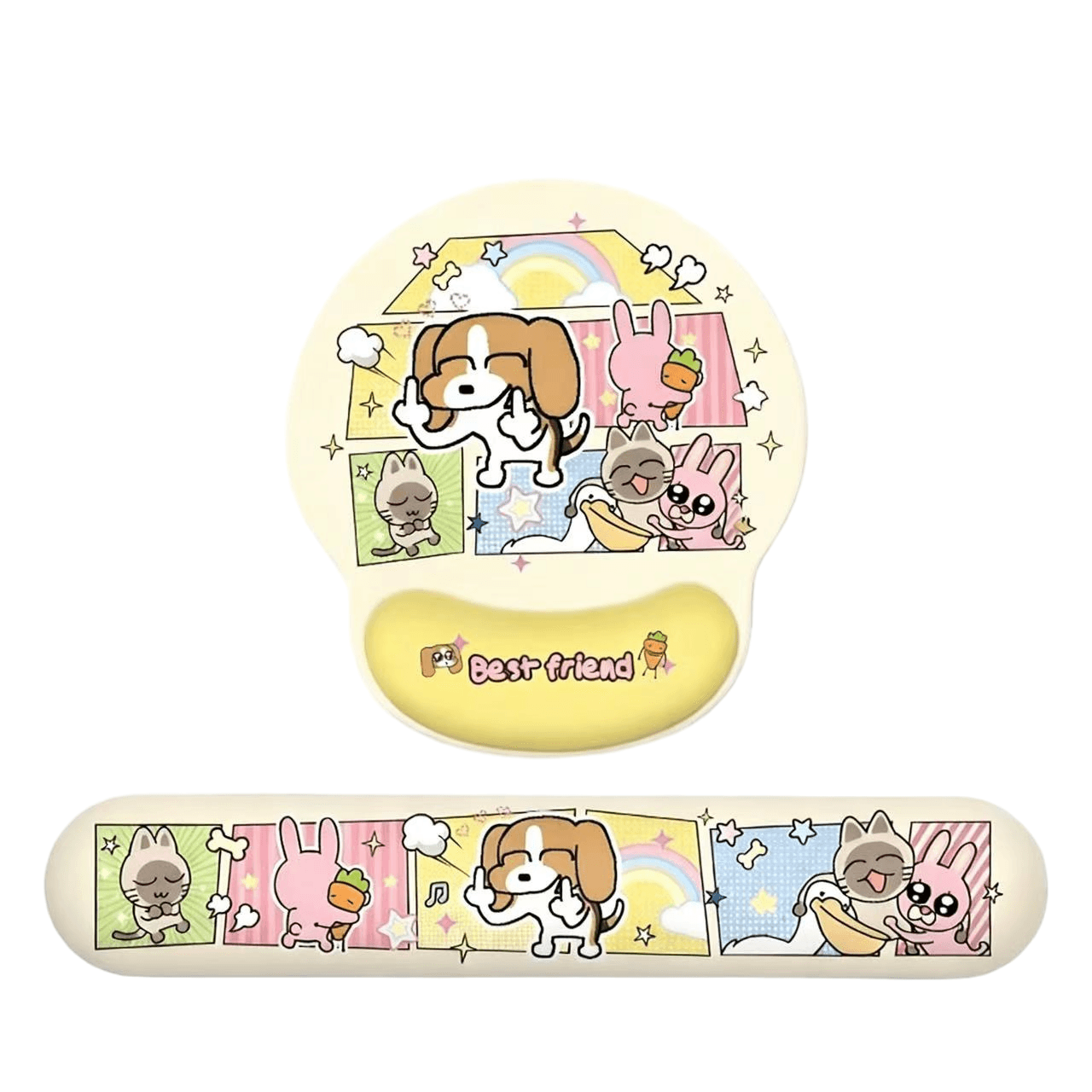 Conjunto De Suporte De Pulso, Mouse Pad E Teclado, Descanso De Pulso