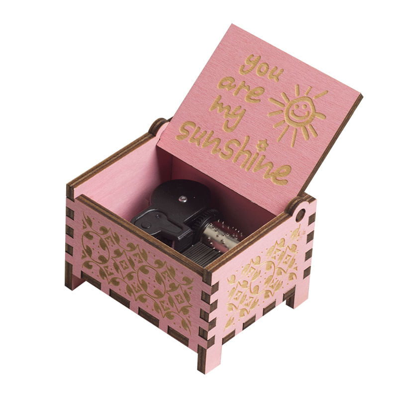 Manivela De Madeira You Are My Sunshine Pink