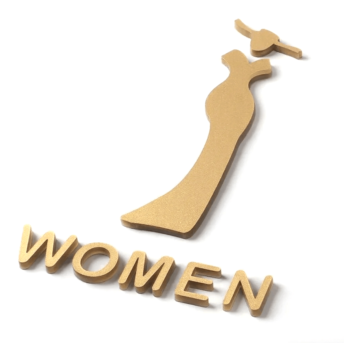 Placa De Banheiro 3d Acrílico Para Banheiro Feminino Em Pvc 25x8,5 Cm