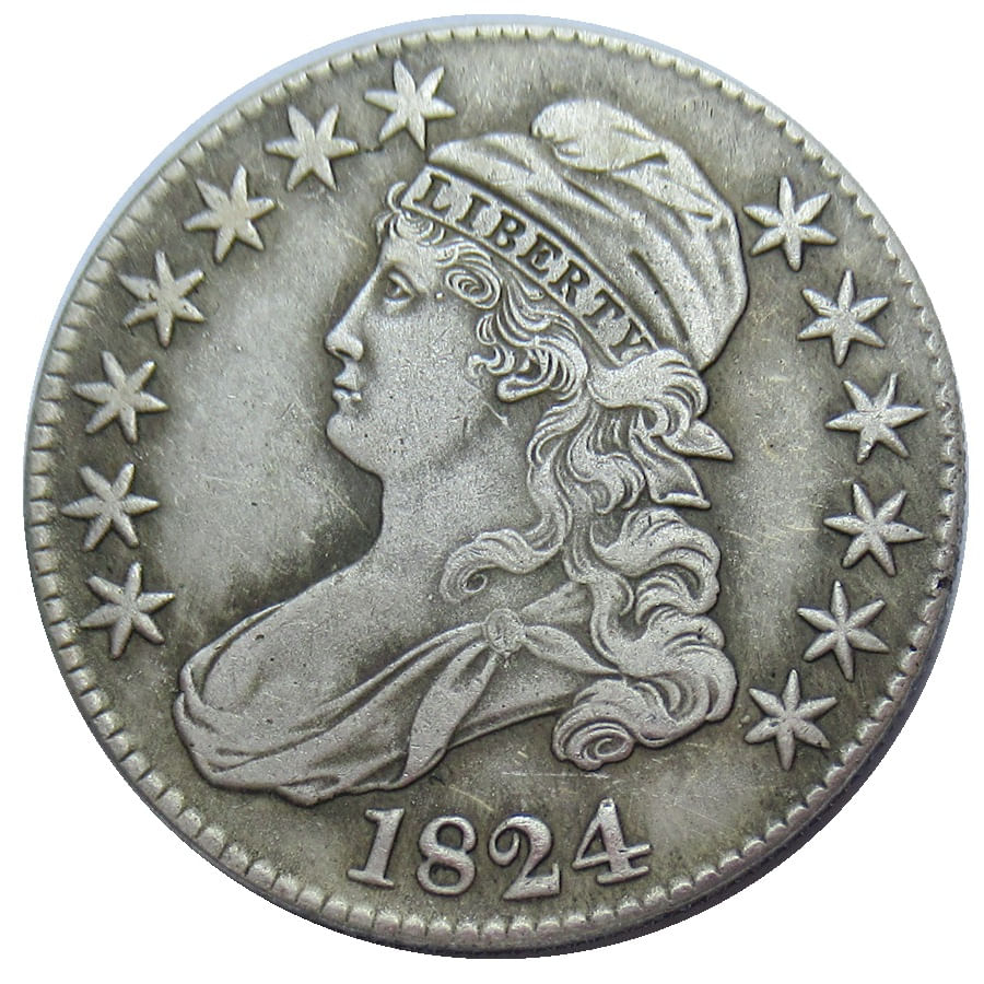 Moeda Comemorativa 1824 U.s. Libertys Half Dollar Vintage S