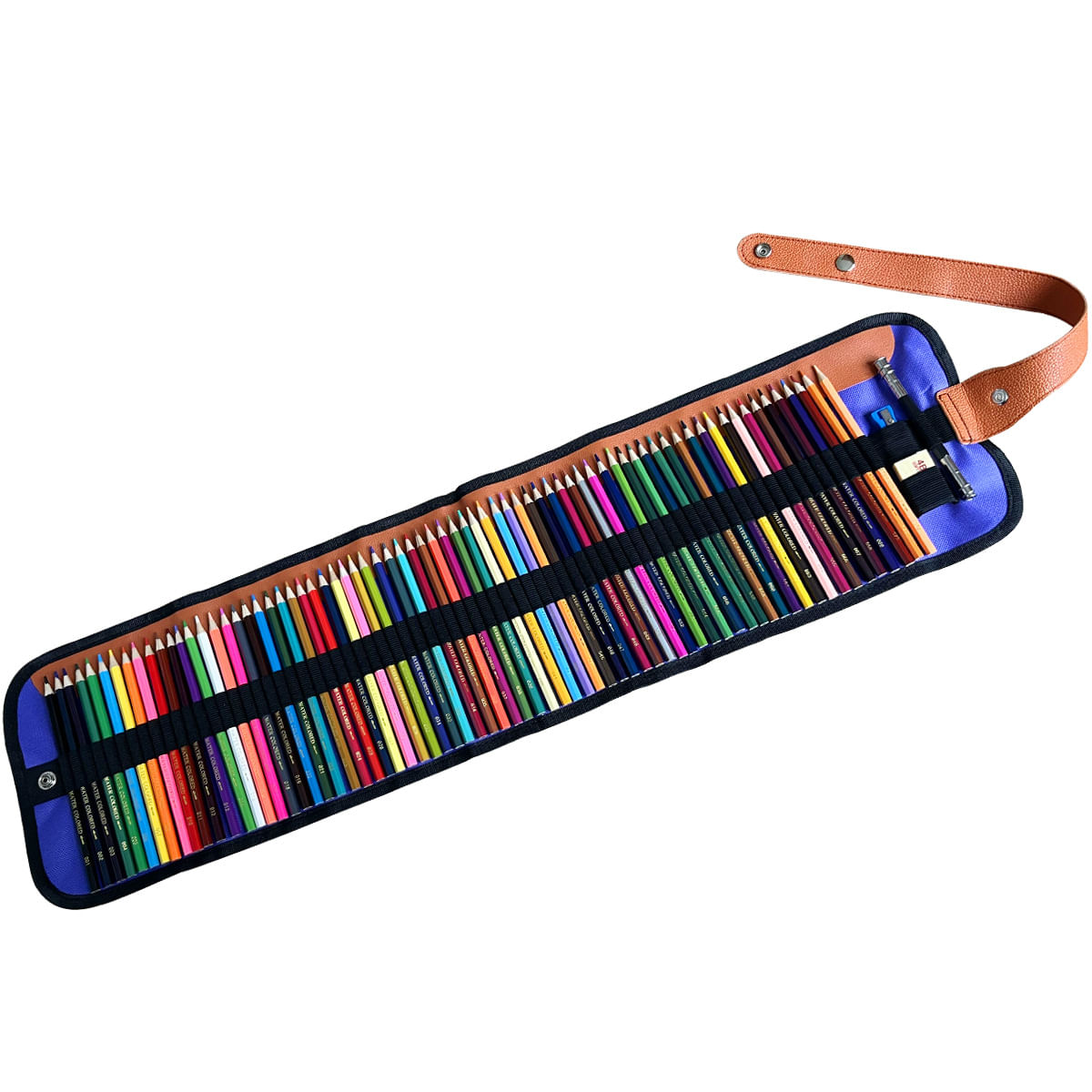 Conjunto De Lápis De Aquarela De 72 Cores, 46 Unidades Com Estojo Dobrável