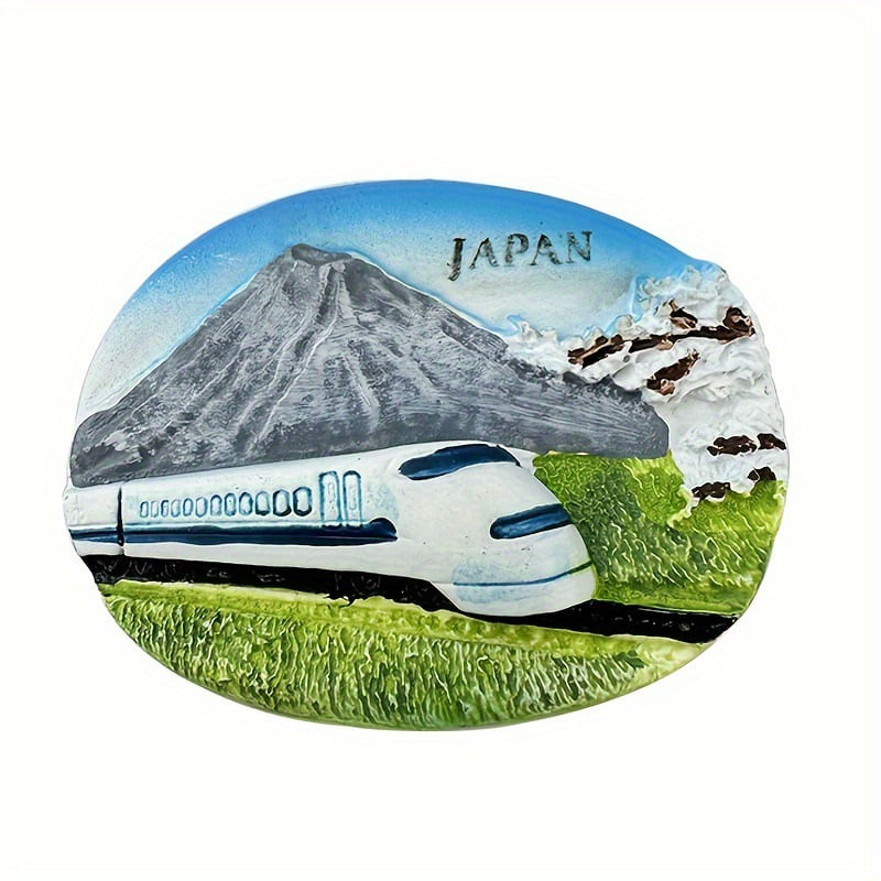 Imã De Geladeira Japan Mount Fuji Shinkansen 3d Resin 7x5cm
