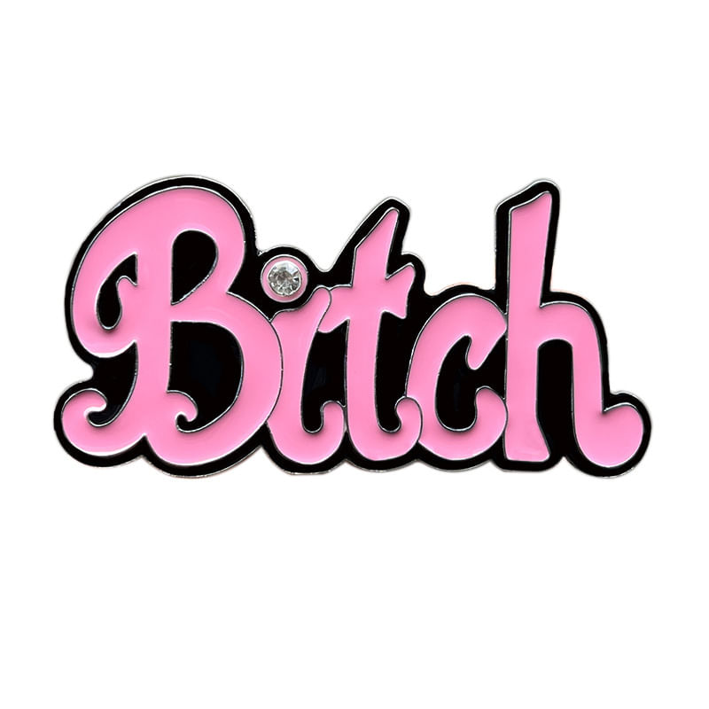 Fivela De Cinto Funny Pink Bitch Word For Women Alloy