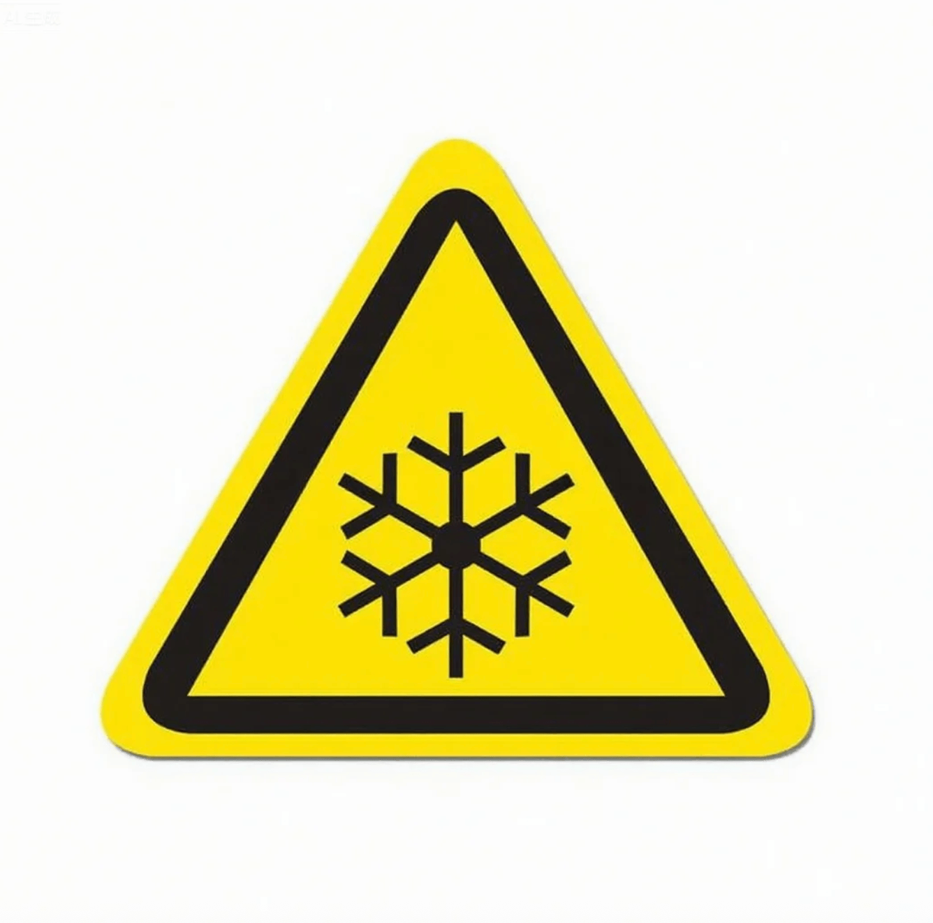Adesivo Cold Hazard Warning Sign Snowflake Icon 10x10cm Pvc