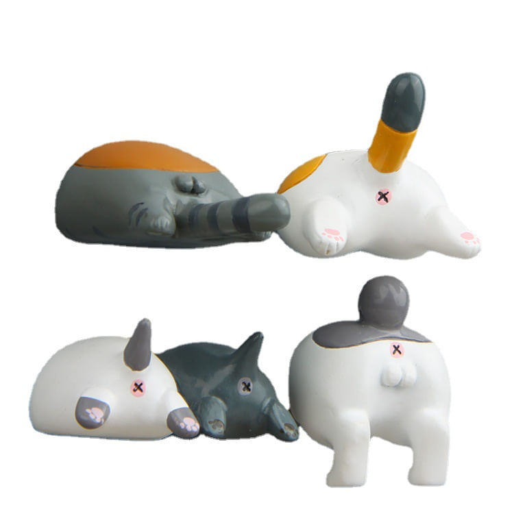 Ímãs De Geladeira Cute Cat Butt 3d Resin Animal 4 Unidades