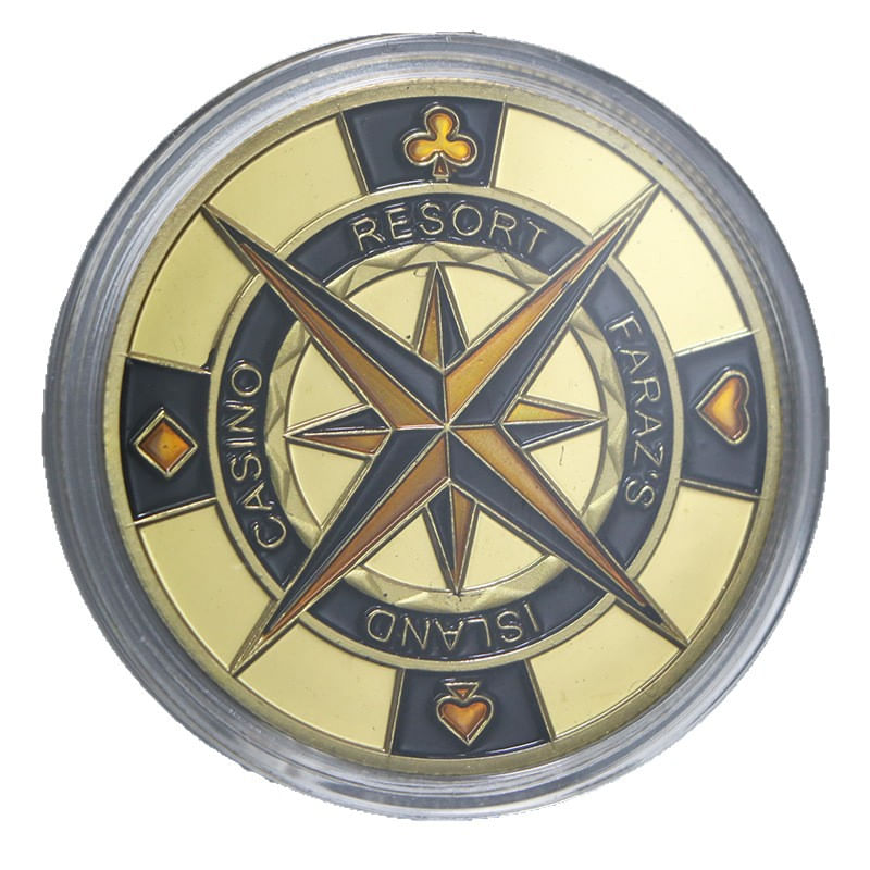 Coin Good Luck Poker Clover Design Casino Resort Comemora