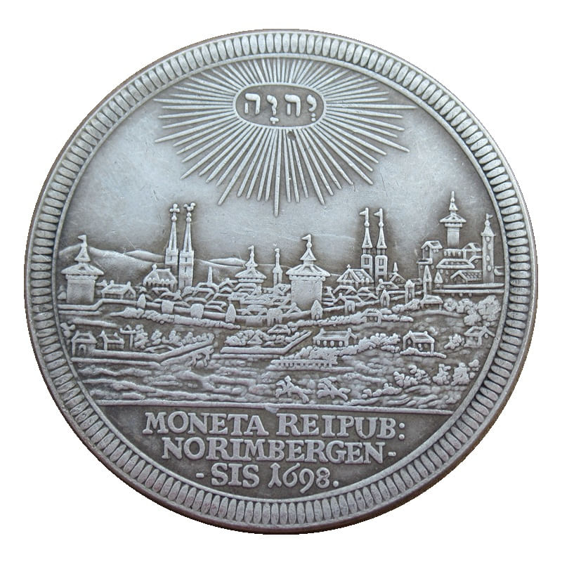 Réplica De Moeda Comemorativa De 1698 Alemanha Paisagem Urbana De Nuremberg