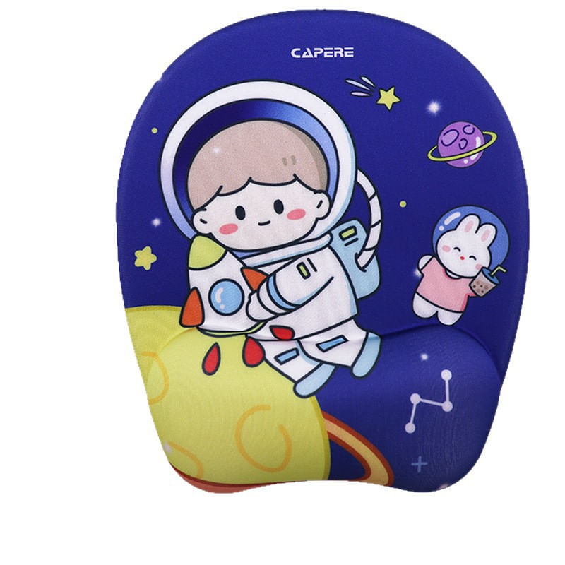 Mouse Pad Com Apoio De Pulso Ergonômico, Tecido De Silicone De 23x19 Cm