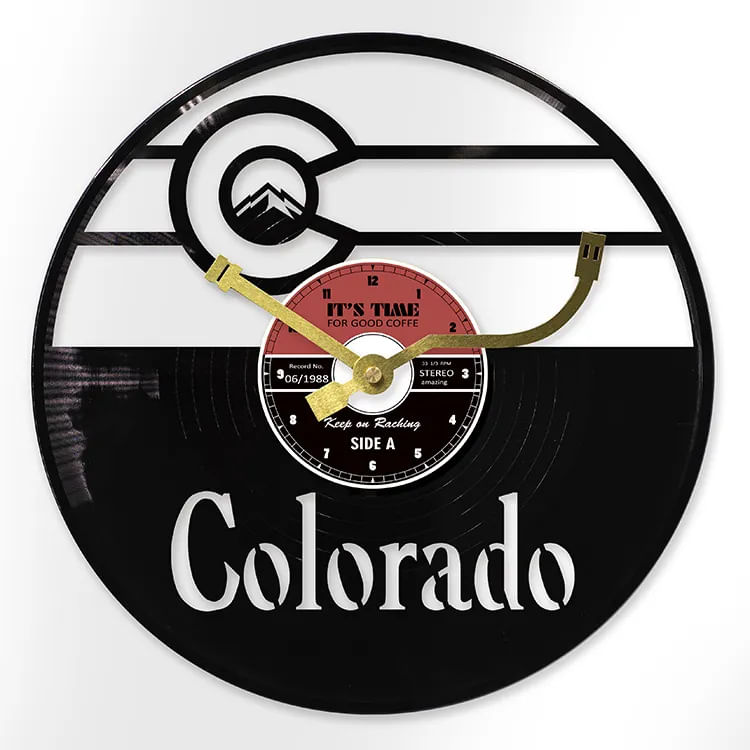 Relógio De Parede Creative Colorado Vinyl Record 30cm