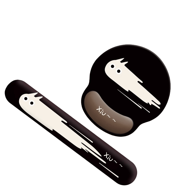 Conjunto De Apoio De Pulso Para Mouse E Teclado Ergonômico Xiu Cat