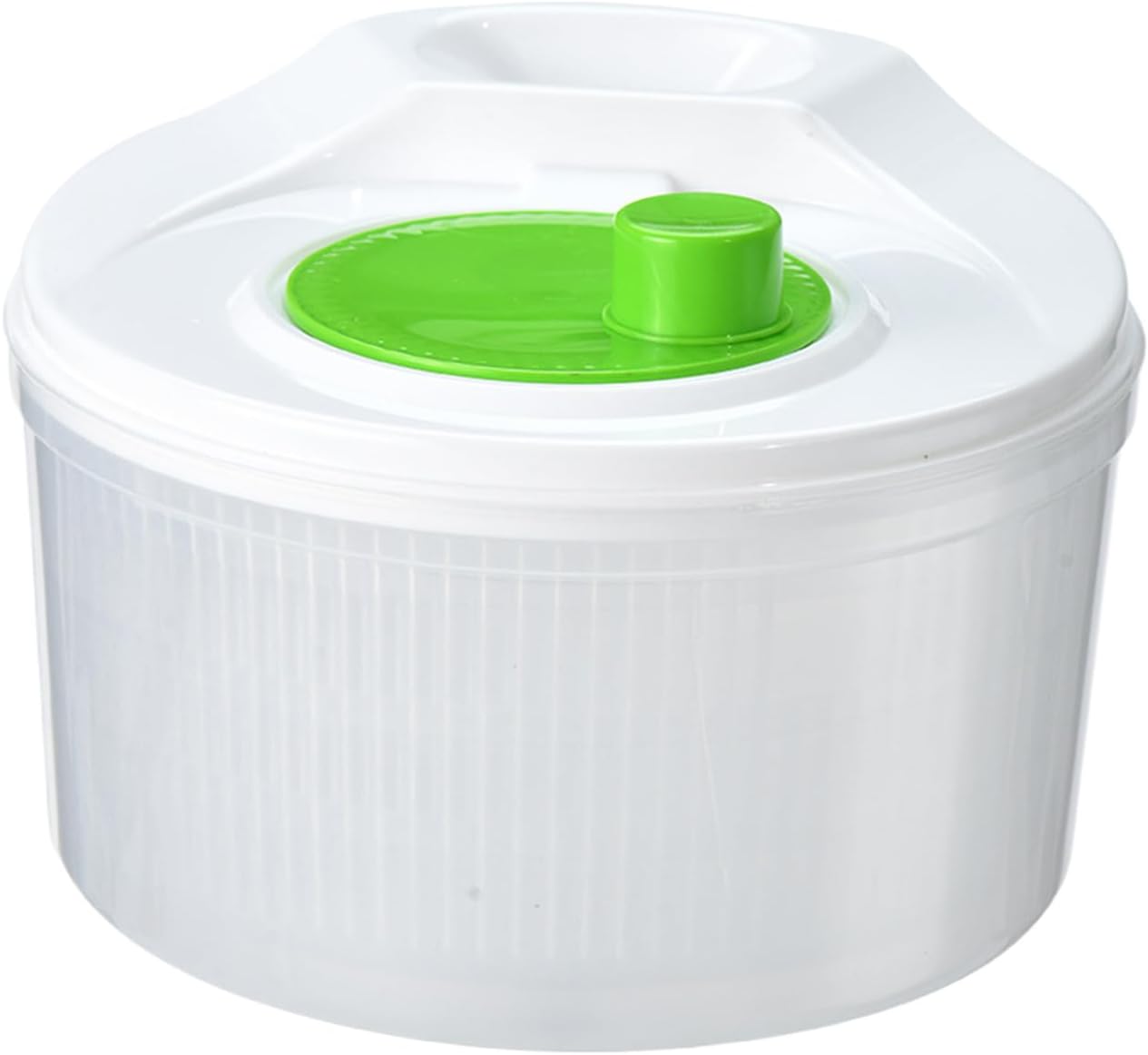 Secador De Vegetais Salad Spinner, Capacidade De 5l, Verde E Branco
