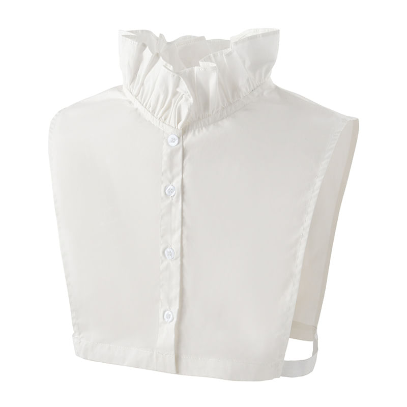 Gola Falsa Removível Com Babado E Gola Alta Para Mulheres