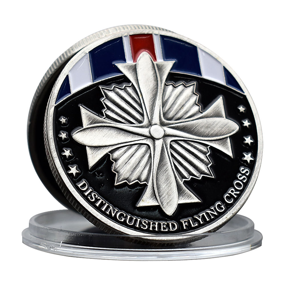 Moeda Comemorativa Distinguished Flying Cross Silver-plate