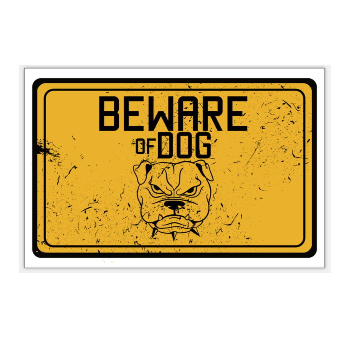 Adesivo De Advertência Beware Of Dog Vinyl Caution Sign, 10 Unidades