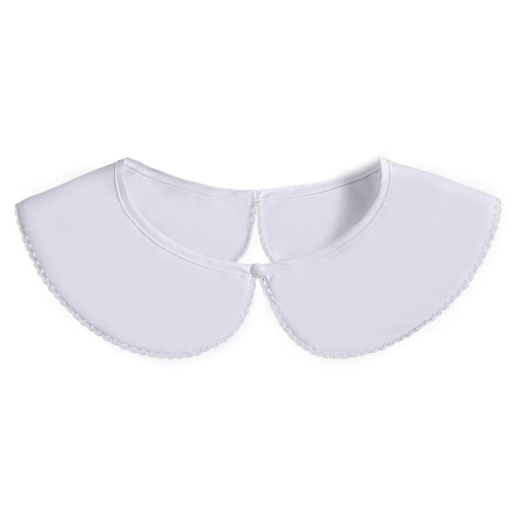 Colar Removível De Algodão Branco Para Mulheres Estilo Peter Pan