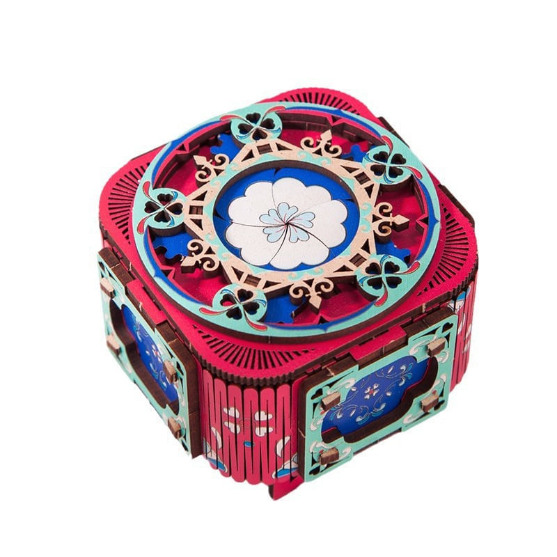 Kit De Manivela De Madeira 3d Music Box Castle In The Sky