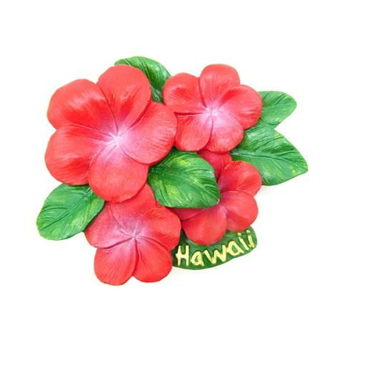 Imã De Geladeira Hawaii Hibiscus Flower 3d Resin 7x6cm 20g