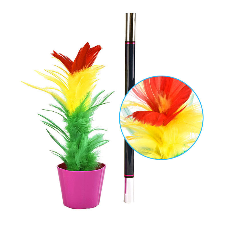 Magic Wand To Flower Trick Feather Bloom Illusion Toy