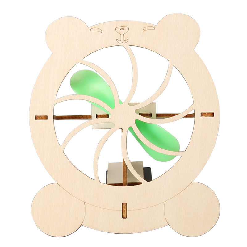 Kit Científico: Ventilador De Urso De Madeira Para Crianças Diy Stem Science Exp