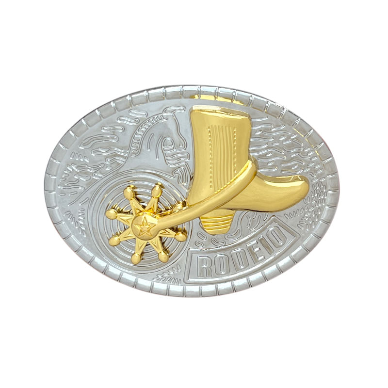 Bota Rodeos Cowboy Com Fivela De Cinto Em Liga Leve Com Golden Star Sheriff