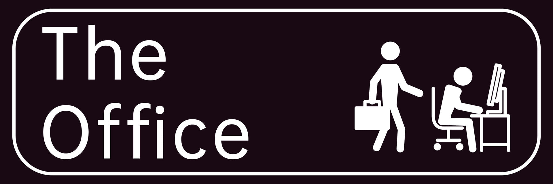 Adesivo The Office Sign Em Vinil Com Estampa De Funcionário De Escritório