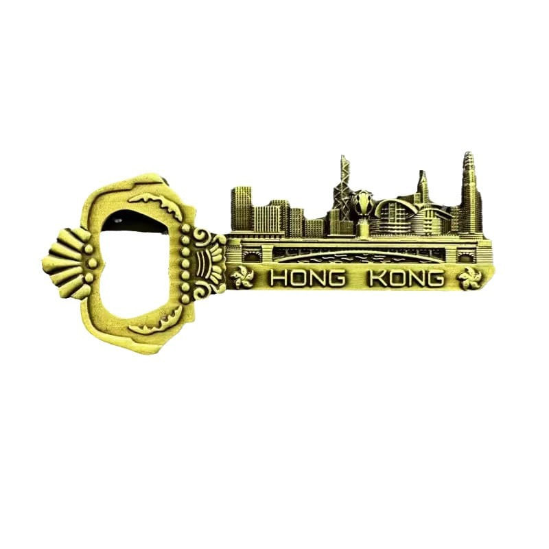 Abridor De Garrafas Magnético Para Geladeira Hong Kong Skyline Key Design