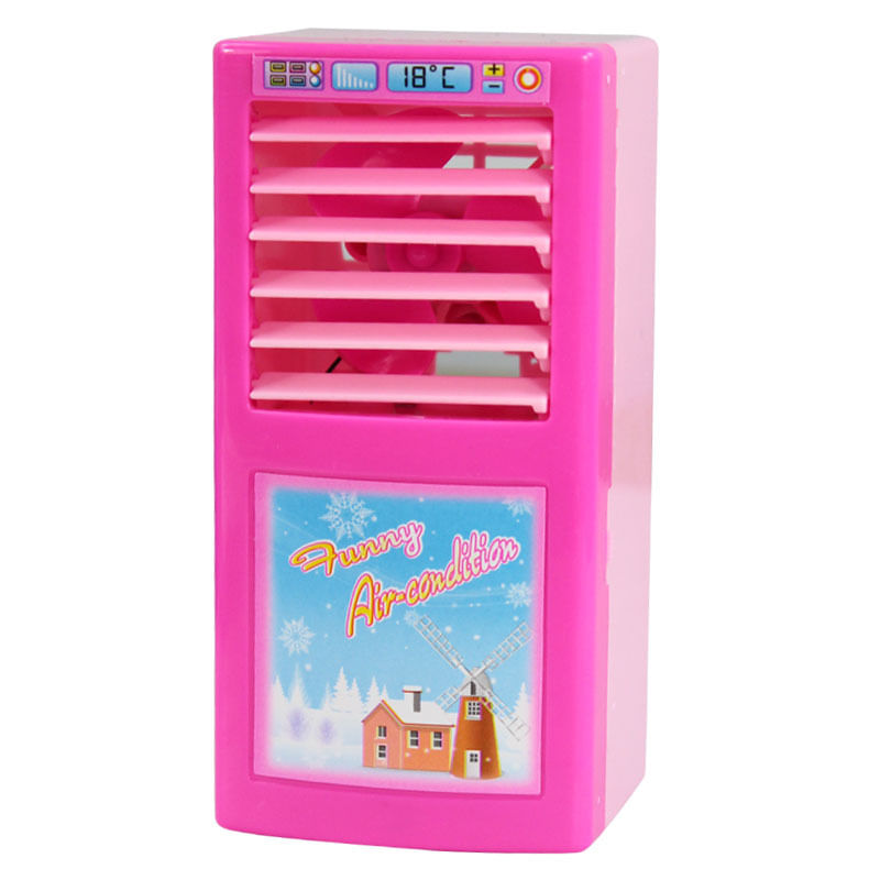 Mobiliário De Casa De Bonecas Em Miniatura, Ar Condicionado, Brinquedo, Plástico Rosa