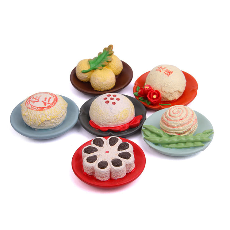 Ímãs De Geladeira Tradicionais Chineses Dim Sum 3d, 5 Unidades De Resina