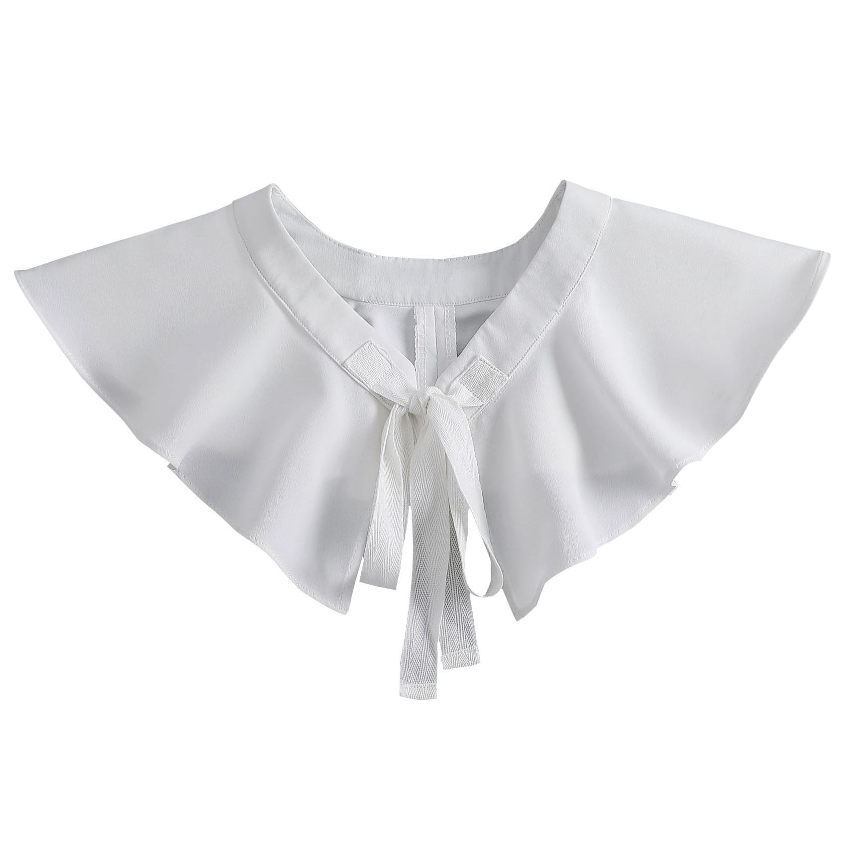 Gola Falsa, Genérica, Elegante, Com Acabamento Em Babados, Chiffon, 20x20cm