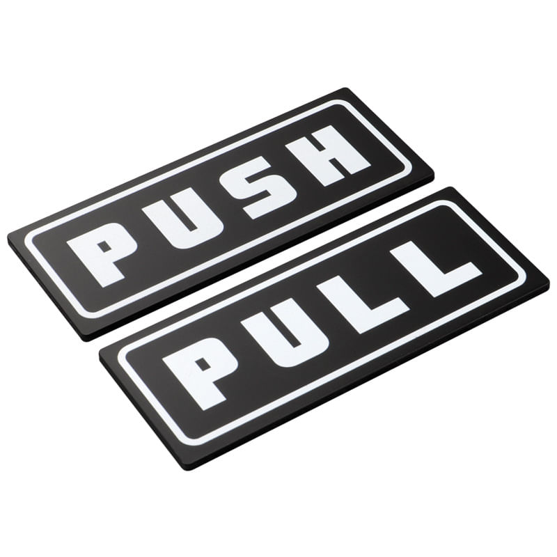 Adesivo Door Sign Push Pull, 2 Peças De Decalque De Vinil De Pvc 12,5 X 5 Cm