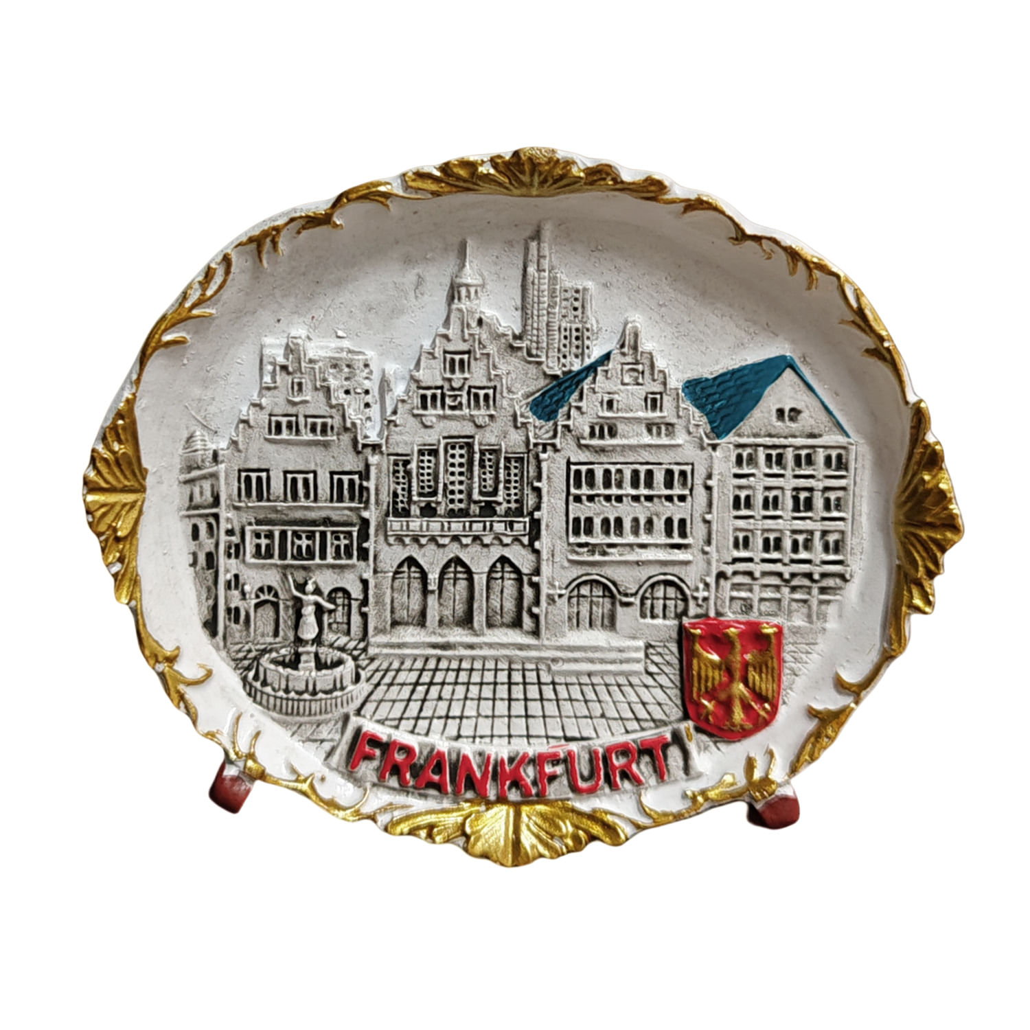 Ímã De Geladeira Frankfurt 3d Resin German Landmark 8.2x6.8cm