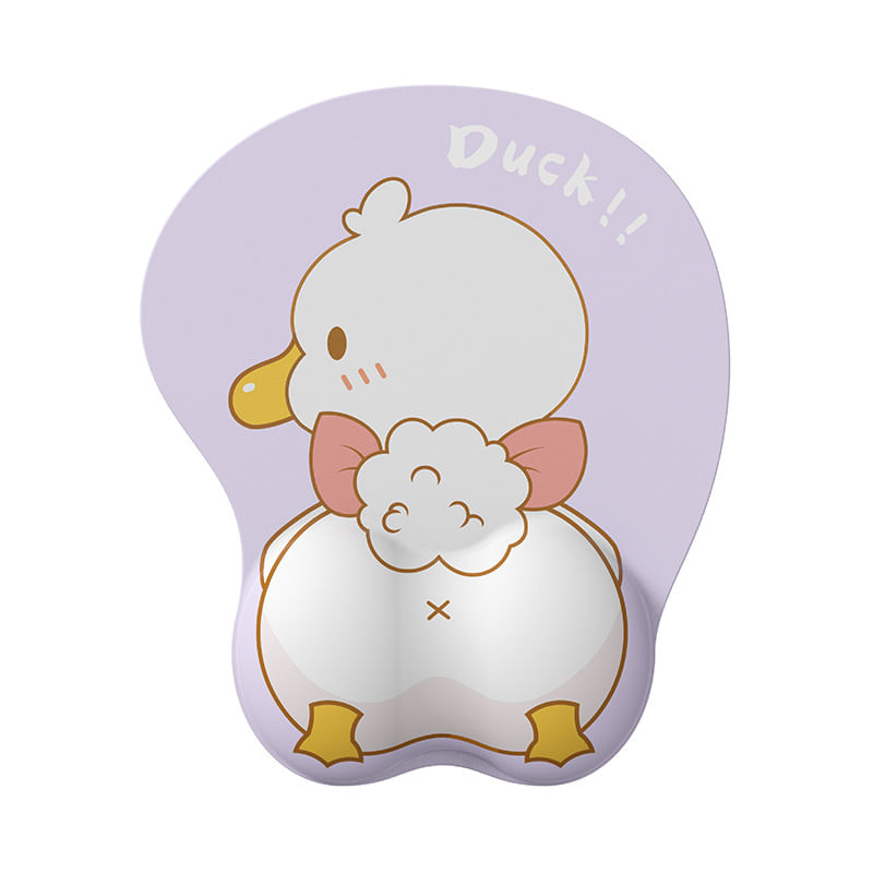 Mouse Pad Wrist Support Cute Duck Silicone 3d Design