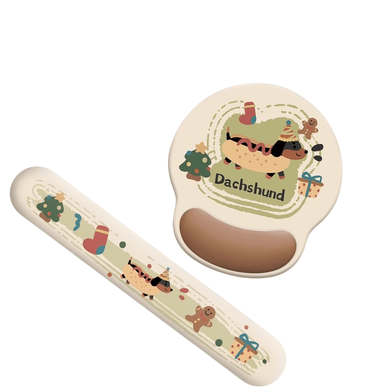 Conjunto De Descanso De Pulso Para Mouse E Teclado Com Design Ergonômico