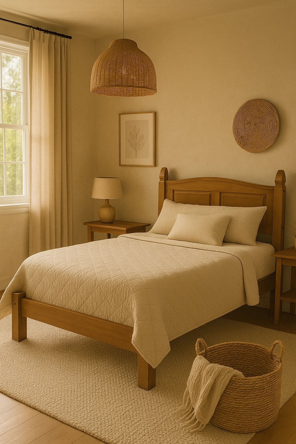 Cama Queen Em Madeira Corona Retrô Nogueira Claro