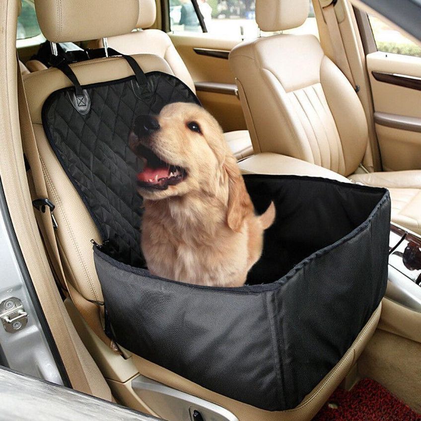Cadeira Pet Transporte Caes Gatos Capa Protetora Impermeavel Assento Banco Carro Passeio Cadeirinha Cama Animais - imagem 2