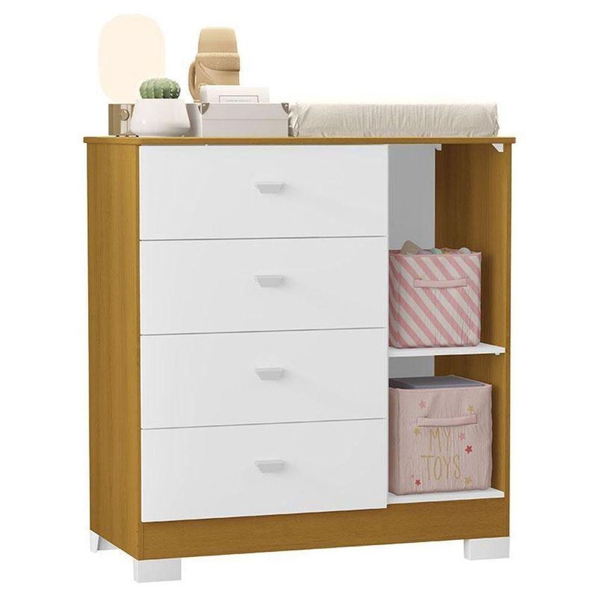 Cômoda Infantil New Katatau Branco Acetinado Savana- Reller - imagem 2