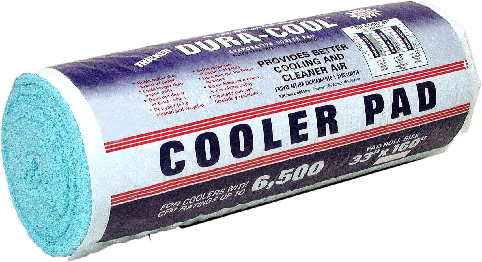 Cooler Pad Dial Duracool 33" X 160" Durável
