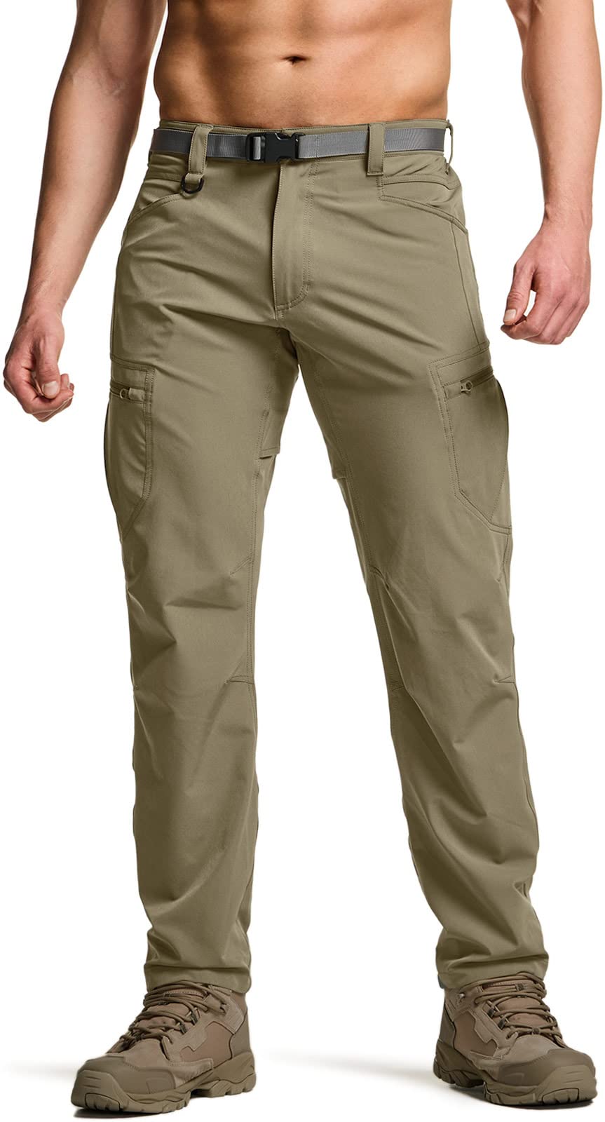 Calças De Exterior Cqr Quick Dry Tactical Para Homens - Rocky Cargo Tan