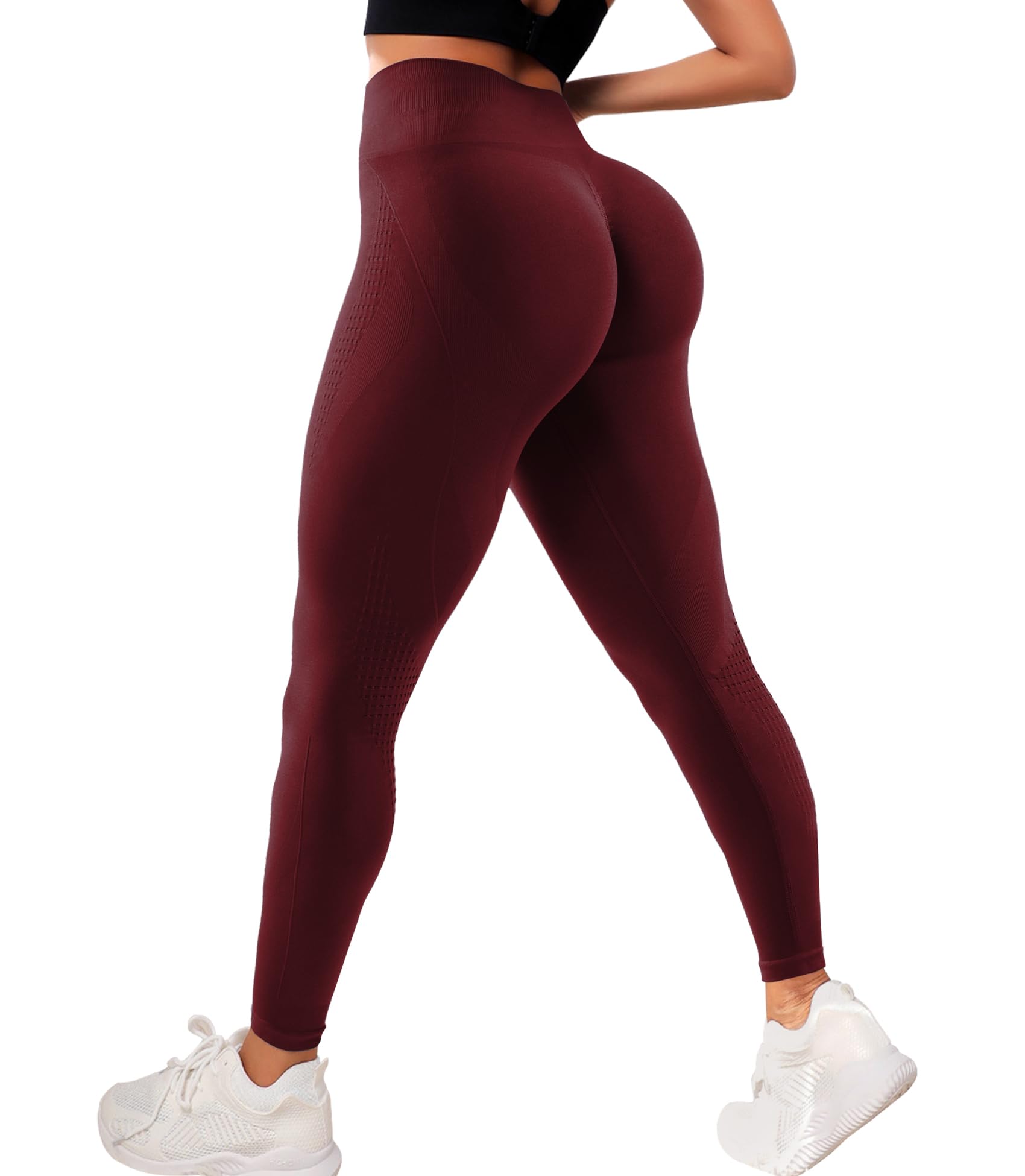 Leggings Powerasia Scrunch Butt Amplify Contour Vinho Tinto