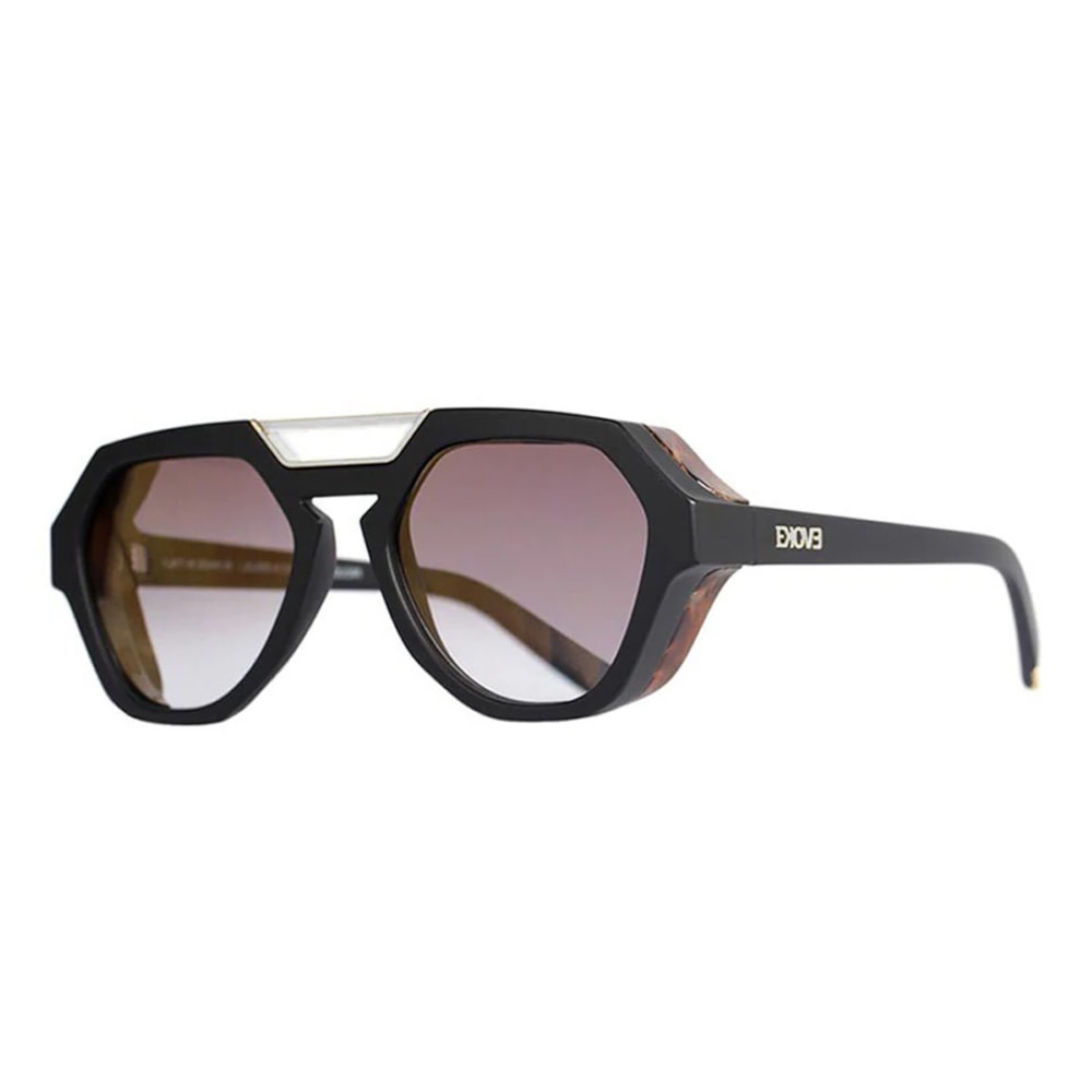 Óculos Evoke Avalanche Wd01 Black Matte Gun Radica Brown